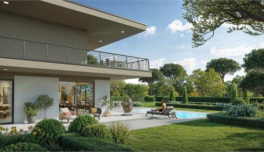 Villa singola vista lago